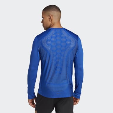 Men Training Blue HIIT Long Sleeve Training Tee