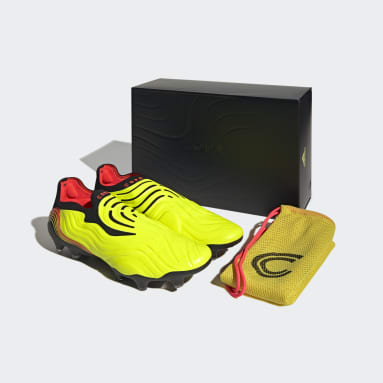 Botines Copa Sense+ Terreno Firme Amarillo Fútbol