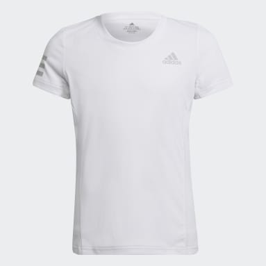 T-shirt da tennis Club Bianco Ragazza Tennis