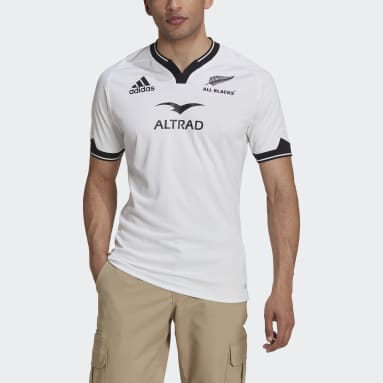 Mænd Rugby Hvid All Blacks Rugby Replica udebanetrøje