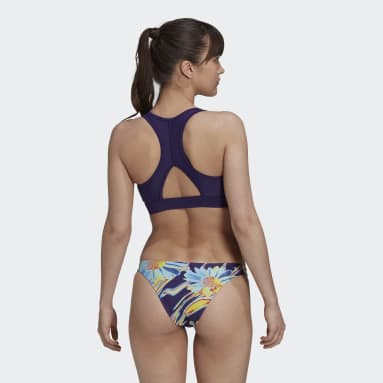 Women Swimming Purple Positivisea Hero Bikini Top