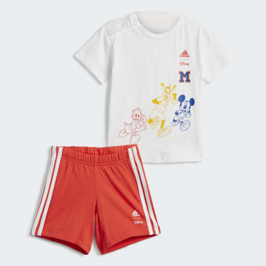 Infants Sportswear สีขาว ชุดเสื้อยืดและกางเกงขาสั้น adidas x Disney Mickey Mouse