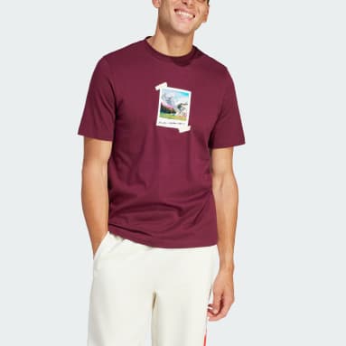 T shirt adidas bordeaux uomo best sale