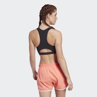 Top Médio Suporte Running Preto Mulher Training