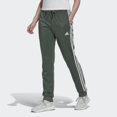 Women Sportswear Green Primegreen Essentials Warm-Up Slim Tapered 3-Stripes Track Pants