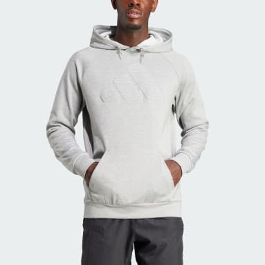 Sudadera con capucha Game and Go Big Logo Training Gris Hombre Gimnasio Y Entrenamiento