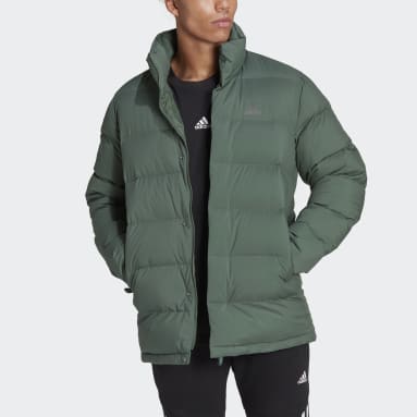 Men Sportswear Green Helionic Mid-Length Down Jacket