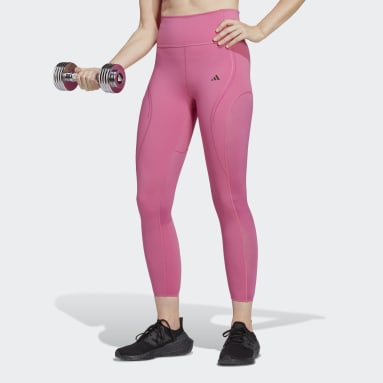 Buy adidas Pink Cotton Striped Tights for Women Online @ Tata CLiQ
