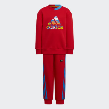 Kinder Sportswear adidas x Classic LEGO Sweatshirt and Pants Set Rot