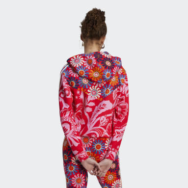 Polera con Capucha adidas x FARM Rio Rojo Mujer essentials