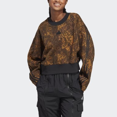 Sudadera Future Icons 3 bandas Marrón Mujer Sportswear