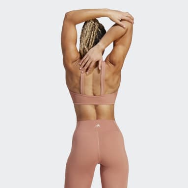 Frauen Yoga CoreFlow Luxe Studio Medium-Support Sport-BH Braun