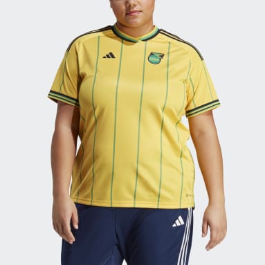 Women Football Gold Jamaica 23 Home Jersey (Plus Size)