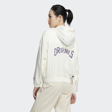 Women originals White 모던 컬리지에이트 윈드브레이커