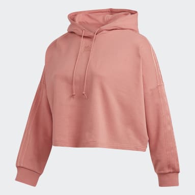 Kvinder Originals Pink Cropped Plus Size hoodie