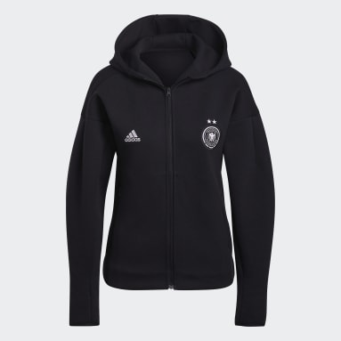 Veste à capuche entièrement zippée Allemagne adidas Sportswear Mission Victory Noir Femmes Football