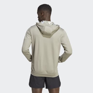 Veste entièrement zippée Train Essentials Seasonal Training vert Hommes Entraînement