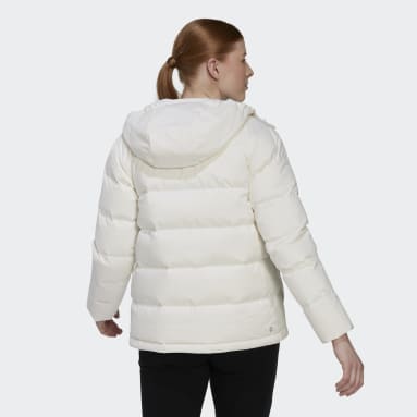 Women Outdoor White 헬리오닉 후드 다운 재킷