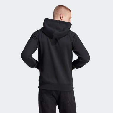 남성 Lifestyle Black 블루 버전 에센셜 후디