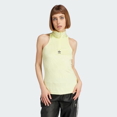 Camiseta Manga Larga Versátil Terciopelo Amarillo Mujer Originals