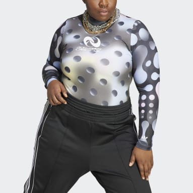 Women Lifestyle Multicolor Allover Print Bodysuit (Plus Size)
