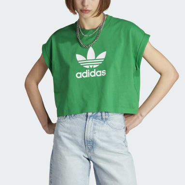 T-shirt Adicolor Classics Short Trefoil vert Femmes Originals