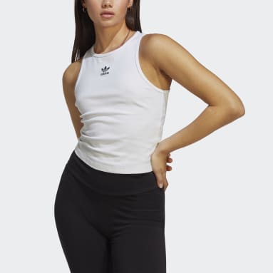 Ženy Originals bílá Tílko Adicolor Essentials Rib