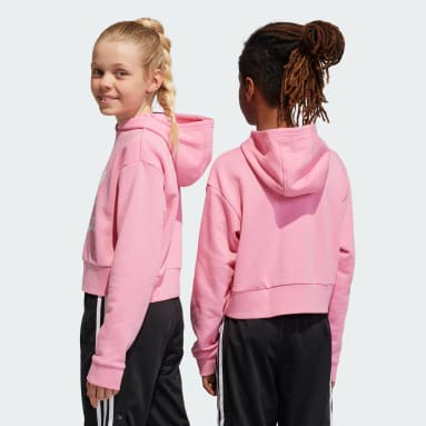 Polera Corta con Capucha Adicolor Rosado Niño Originals