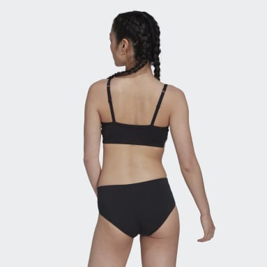 Women Originals Black Adicolor Comfort Flex Cotton Bralette Underwear