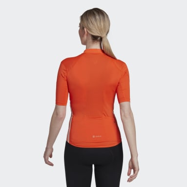 Women's Cycling Orange The Short Sleeve Cycling Jersey