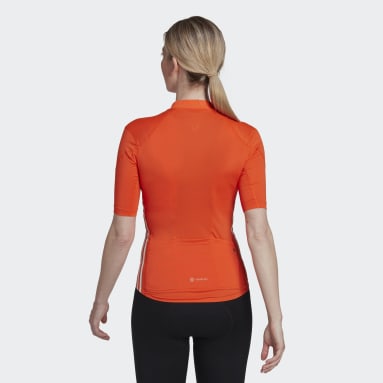 The Short Sleeve Cycling Trøye Oransje