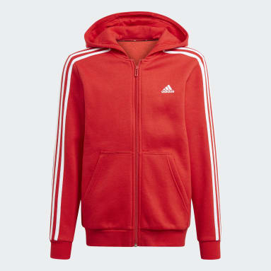 Sweat a capuche rouge adidas on sale