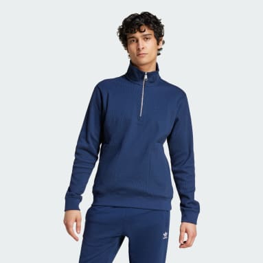 Sudadera Trefoil Essentials Waffle 1/2 Zip