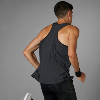 Camisola de Alças para Running Adizero Preto Homem Running