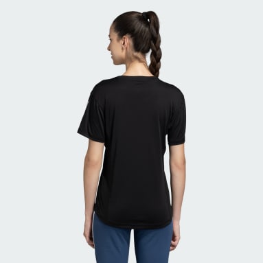 Women Running Black OWN THE RUN TEE