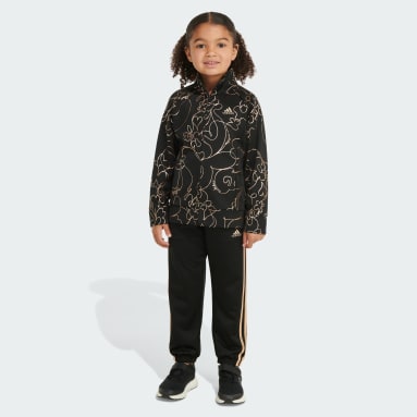Children Training Black AOP GLAM TRICOT TRACK SET