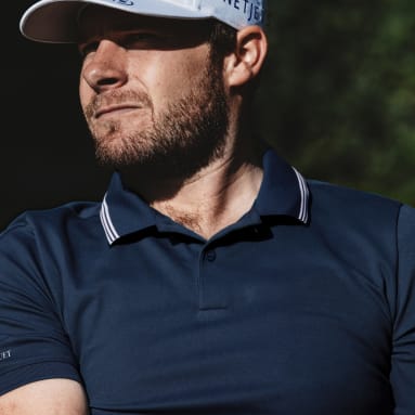 Men Golf Blue Go-To Primegreen Pique Polo Shirt