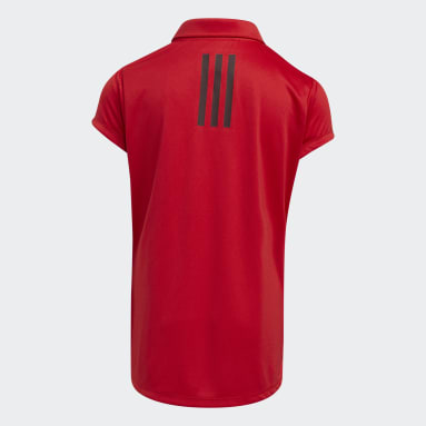 Girls Golf Red Girls' Performance Primegreen Polo Shirt