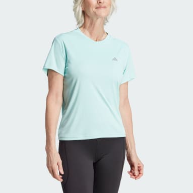 Women Running Turquoise Run It Tee