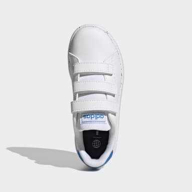 Kids Sportswear White Advantage Lifestyle Court Hook-and-Loop Shoes