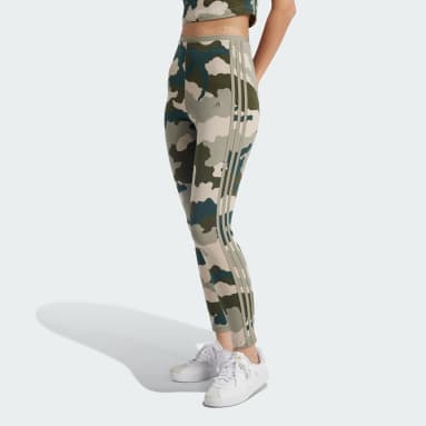 Essentials 3-Stripes Camo Print 7/8 Length Leggings