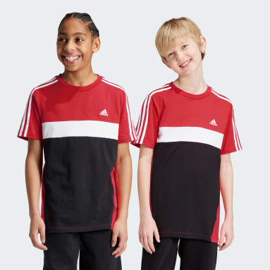 T-shirt de Algodão 3-Stripes Tiberio — Criança