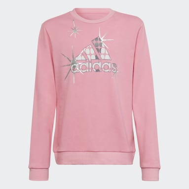 Youth 8-16 Years Sportswear Pink Dance Cotton Regular Sweatshirt