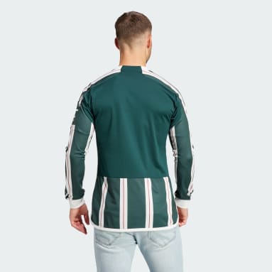 Männer Fußball Manchester United 23/24 Long Sleeve Auswärtstrikot Grün