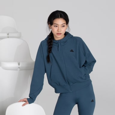 Women sportswear Turquoise Z.N.E. 풀집 후디