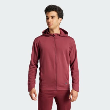Burgundy adidas hoodie mens shop