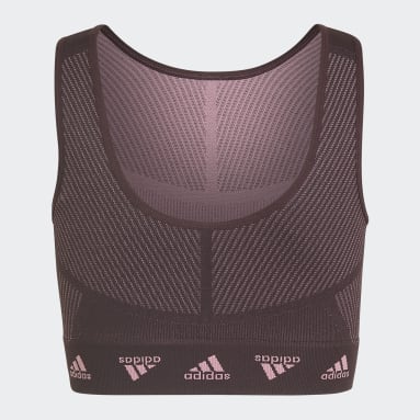 Mädchen Sportswear adidas AEROKNIT Training Seamless Bustier Rot