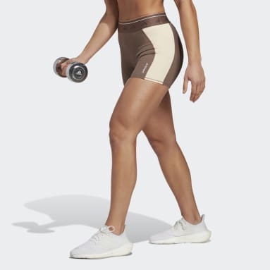Kvinder Fitness Og Træning Brun Techfit Colorblock Short tights