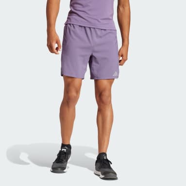 ผู้ชาย เทรนนิง สีม่วง กางเกงขาสั้น HIIT Workout 3-Stripes