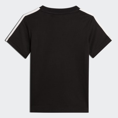 Polera 3 Tiras Negro Niño Sportswear